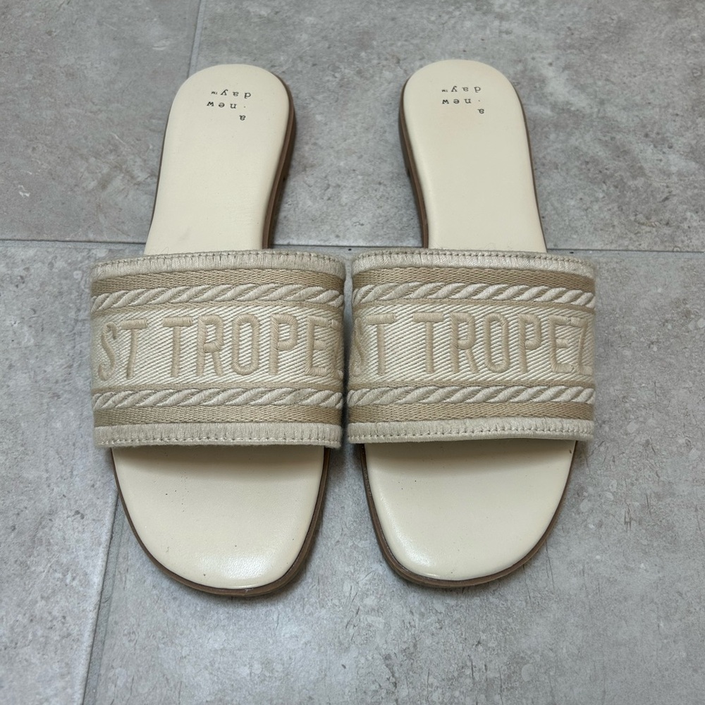 a new day Cream and Tan Sandals